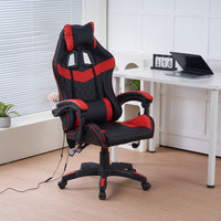 Sedia Gaming da Scrivania Rosso e Nera con Led RGB Altezza Regolabile 106-116cm