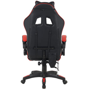 Sedia Gaming da Scrivania Rosso e Nera con Led RGB Altezza Regolabile 106-116cm