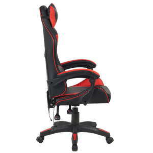 Sedia Gaming da Scrivania Rosso e Nera con Led RGB Altezza Regolabile 106-116cm