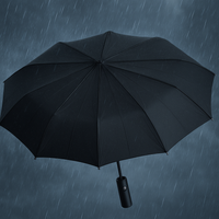 Kit 2 Ombrelli Grandi 10 Stecche Apri e Chiudi Antivento in Fibra Uomo Donna