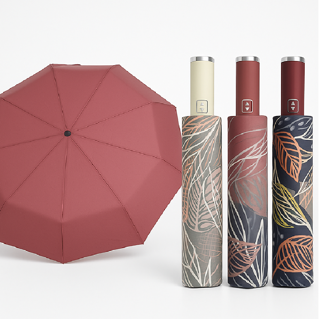 Kit 2 Ombrelli Grandi Donna 10 Stecche Apri e Chiudi Antivento Decorati