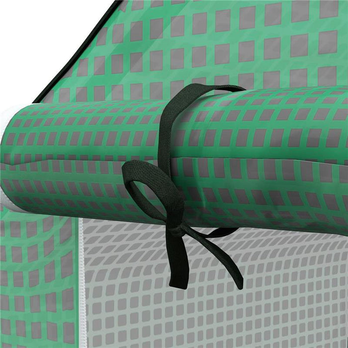 COPERTURA PE PER SERRA DA GIARDINO CON PORTA A CERNIERA E FINESTRE, 140X143X190CM, VERDE