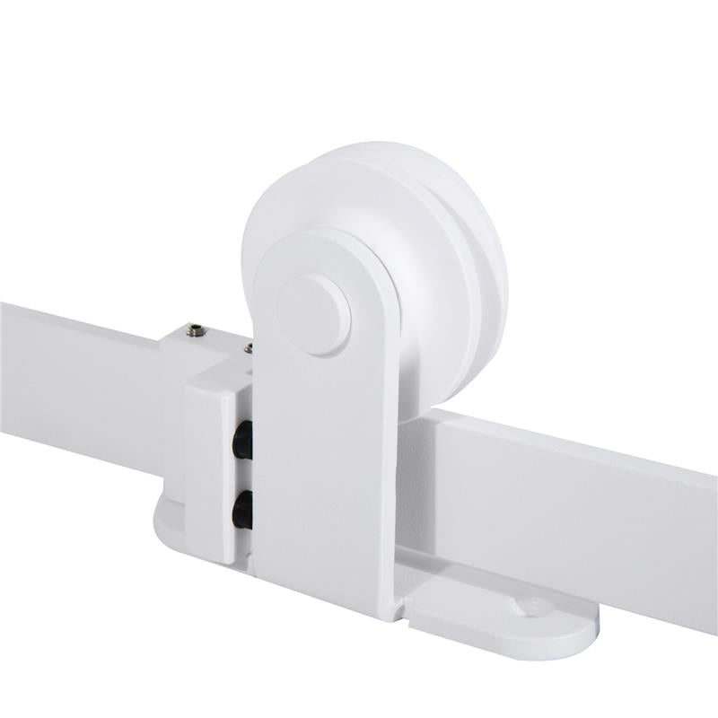 KIT PER PORTA SCORREVOLE CON BINARIO 183CM, ROTELLE E MINUTERIA INCLUSA, BIANCO