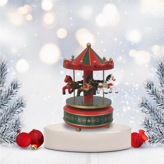 MAURY'S GIOSTRINA A CARILLON DI NATALE CON COLORAZIONE ROSSO/VERDE DI DIMENSIONI 11X11X18CM OKX