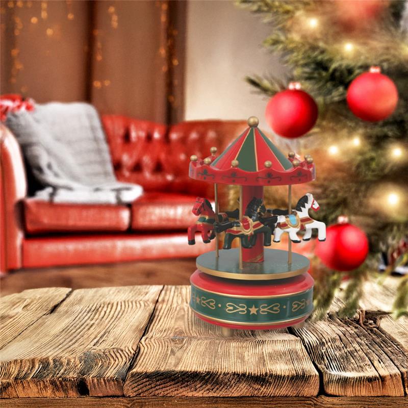 MAURY'S GIOSTRINA A CARILLON DI NATALE CON COLORAZIONE ROSSO/VERDE DI DIMENSIONI 11X11X18CM OKX