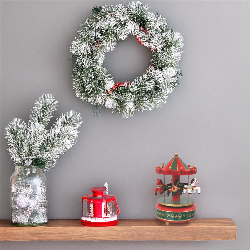 MAURY'S GIOSTRINA A CARILLON DI NATALE CON COLORAZIONE ROSSO/VERDE DI DIMENSIONI 11X11X18CM OKX