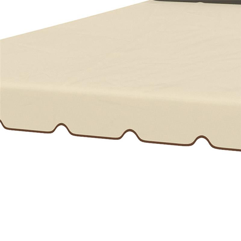 TETTUCCIO DI RICAMBIO PER GAZEBO DA GIARDINO 3X3M CON TETTO A 2 LIVELLI IN POLIESTERE BEIGE