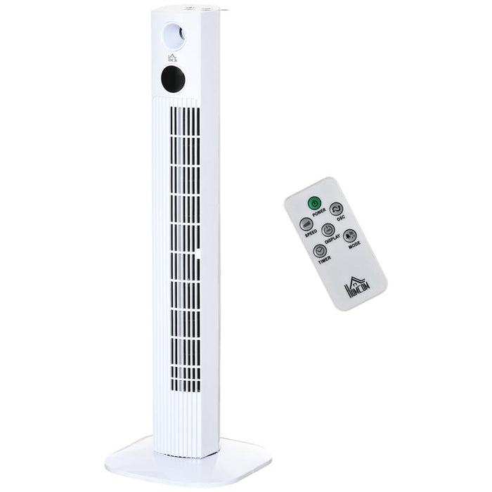 VENTILATORE A TORRE 45W A 3 MODALITÀ E 3 VELOCITÀ CON TIMER DA 12H E DIFFUSORE, 31.5X31.5X96 CM, BIANCO