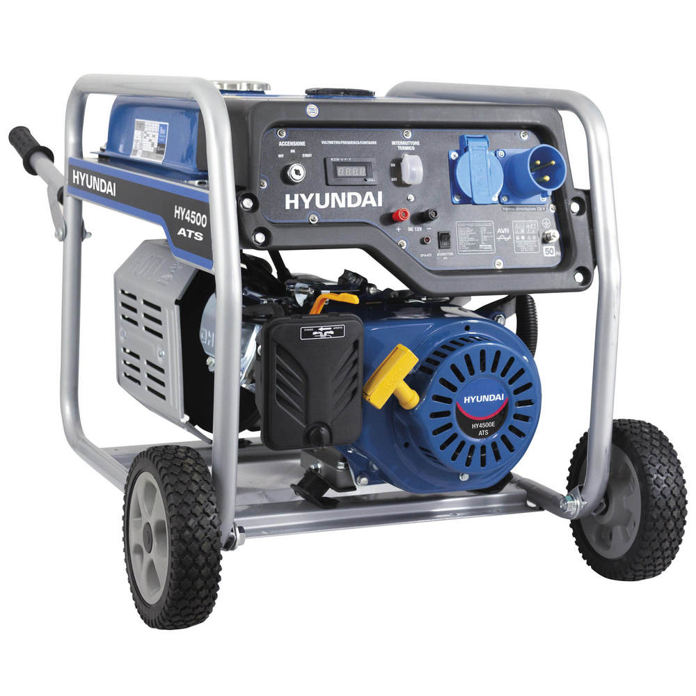Generatore di Corrente Hyundai 65015 a Benzina 4 kW con Ruote