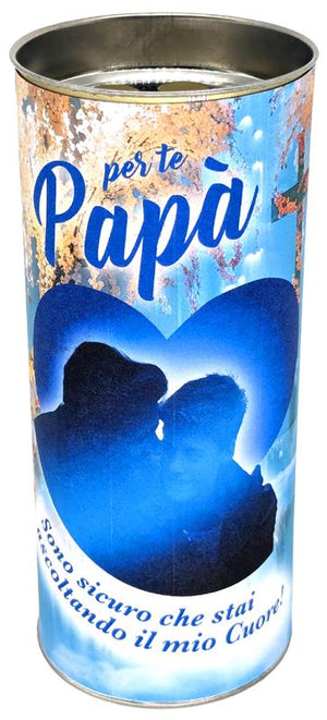 SET 6 CERI VOTIVI PAPÀ 58X13 CM CONTENITORE IN CARTA