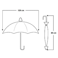kit 3 Ombrelli Grandi Automatici Antivento 129cm Struttura in Fibra di Vetro Tessuto Extra