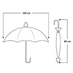 kit 3 Ombrelli Grandi Automatici Antivento 129cm Struttura in Fibra di Vetro Tessuto Extra