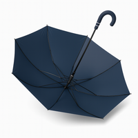 kit 3 Ombrelli Grandi Automatici Antivento 129cm Struttura in Fibra di Vetro Tessuto Extra