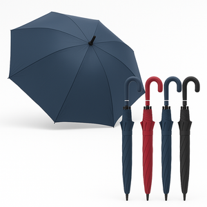 kit 3 Ombrelli Grandi Automatici Antivento 129cm Struttura in Fibra di Vetro Tessuto Extra