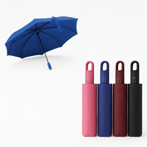 Kit 2 Ombrelli Mini Borsetta Apri e Chiudi con Gancio 8 Stecche Antivento in Fibra Uomo Donna