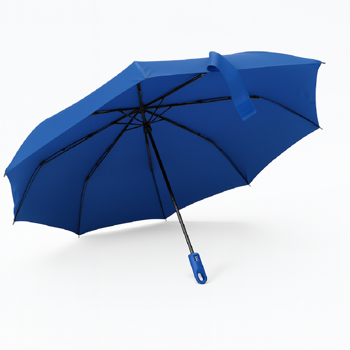 Kit 2 Ombrelli Mini Borsetta Apri e Chiudi con Gancio 8 Stecche Antivento in Fibra Uomo Donna