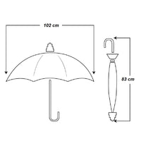 Kit 4 Ombrelli Automatici con Manico Curvo e Custodia Antigoccia Colori Assortiti