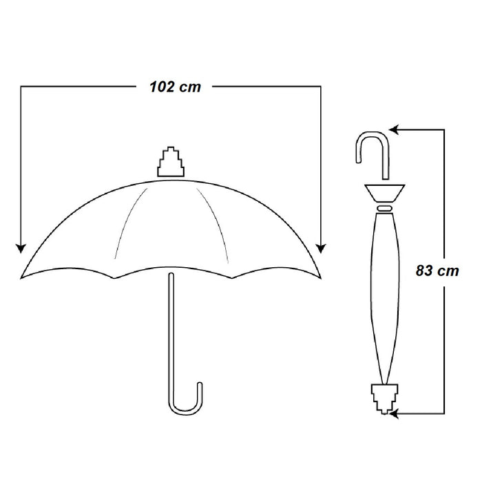 Kit 4 Ombrelli Automatici con Manico Curvo e Custodia Antigoccia Colori Assortiti