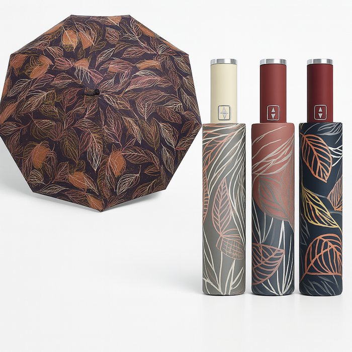 Kit 2 Ombrelli Grandi Donna 10 Stecche Apri e Chiudi Antivento Decorati