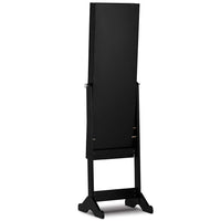 Specchiera Portagioie Ginevra Armadietto Portagioielli Specchio con Anta Nero