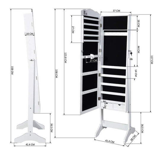 Specchiera Portagioie Michela Armadietto Portagioielli Specchio Anta e Cassetti