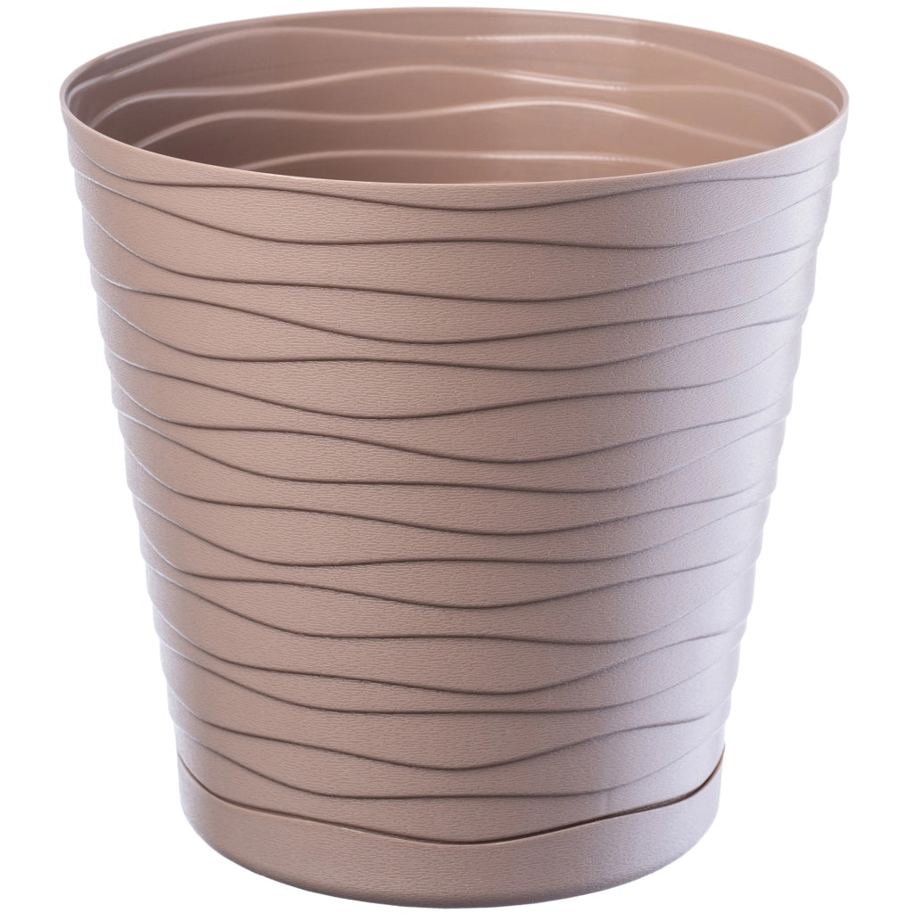 Vaso da fiori KADAX da 30 cm, con coperchio in plastica e supporto.