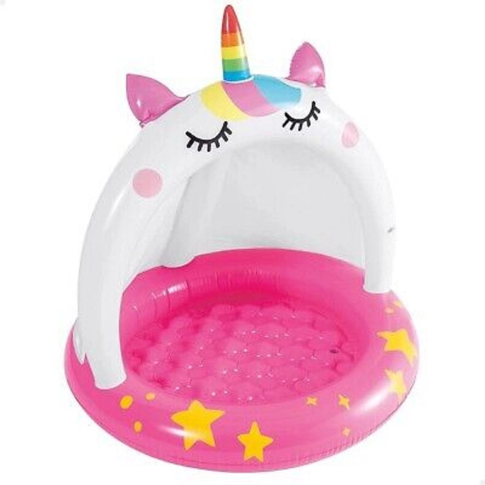 Trade Shop - Piscina Baby Pool Caticorn 102x102cm Gioco Estivo Gonfiabile Per Bambini 58438 -
