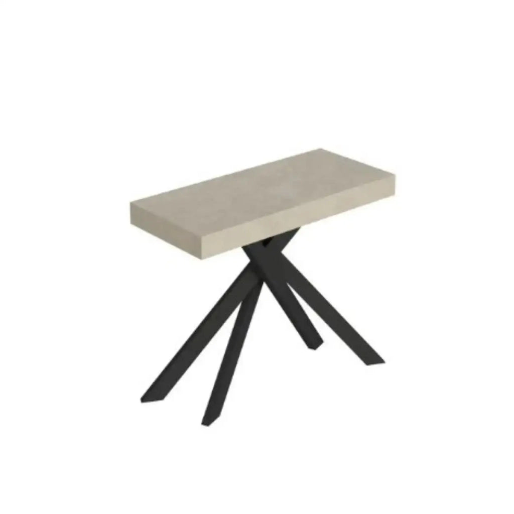 Consolle allungabile 90x40/300 cm Saki Premium cashmere gambe antracite