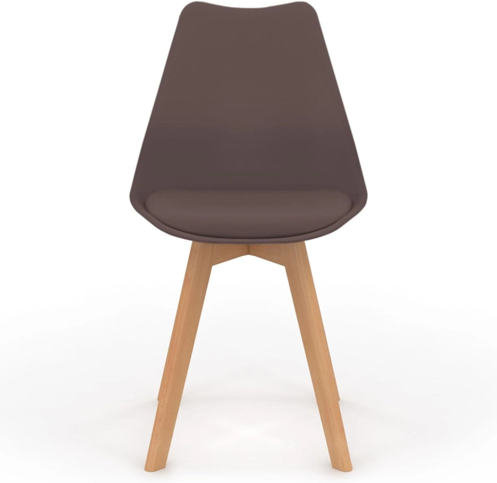 Set di 6 sedie scandinave SARA, mix di colori tortora, beige e bianco