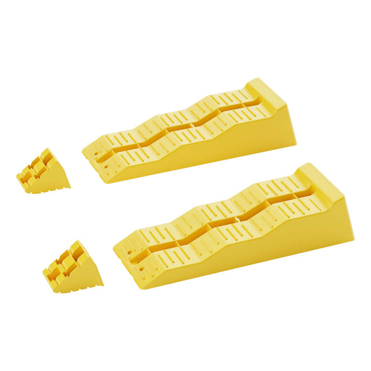 Coppia di cunei scanalati 40/70/100 mm con fermo, set di 2 cunei di livellamento con capacità di carico di 3 t, per roulotte, camper, rimorchi