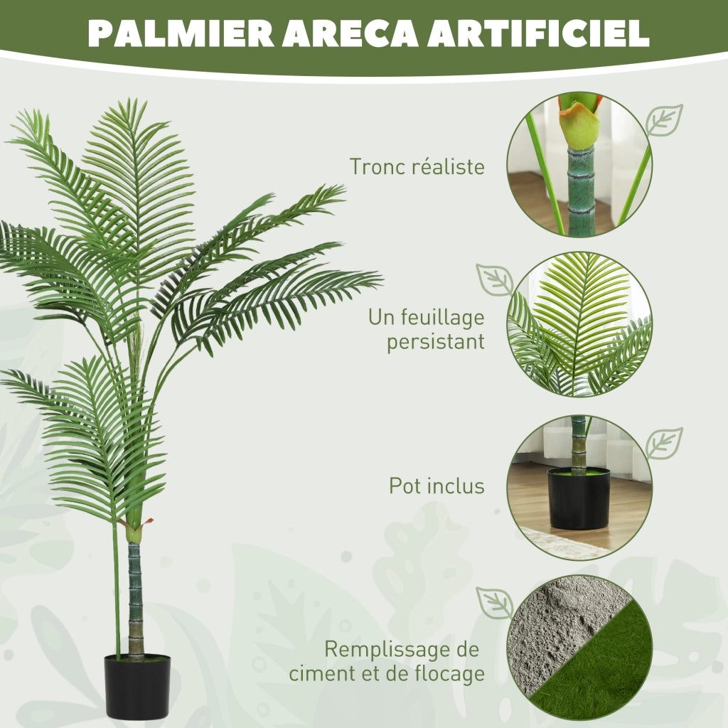 Palma artificiale ¨C zephmum ¨C 150 cm verde con vaso