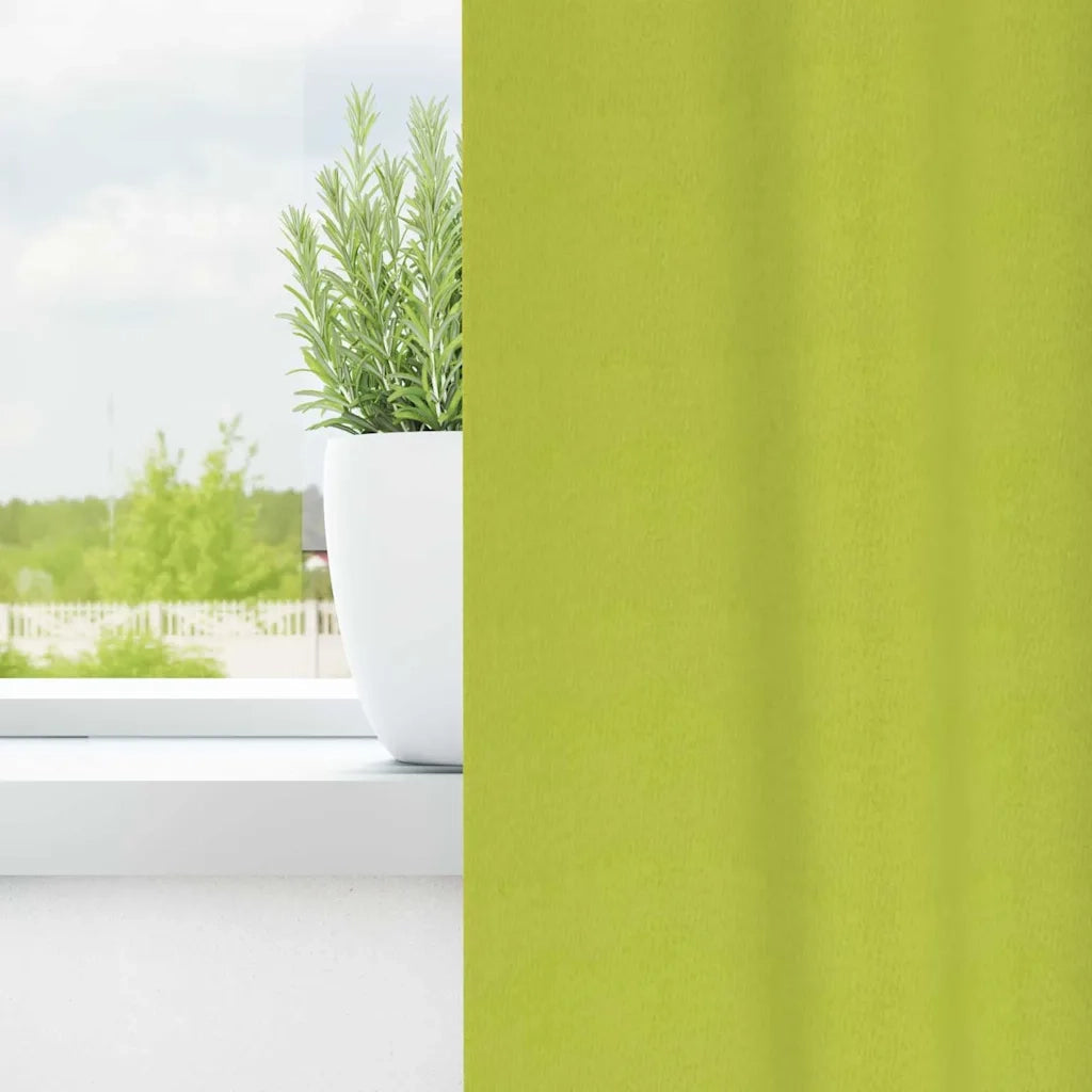 Tende Blackout con Anelli 2 pz Verde 245 x 140 cm Poliestere 4107391