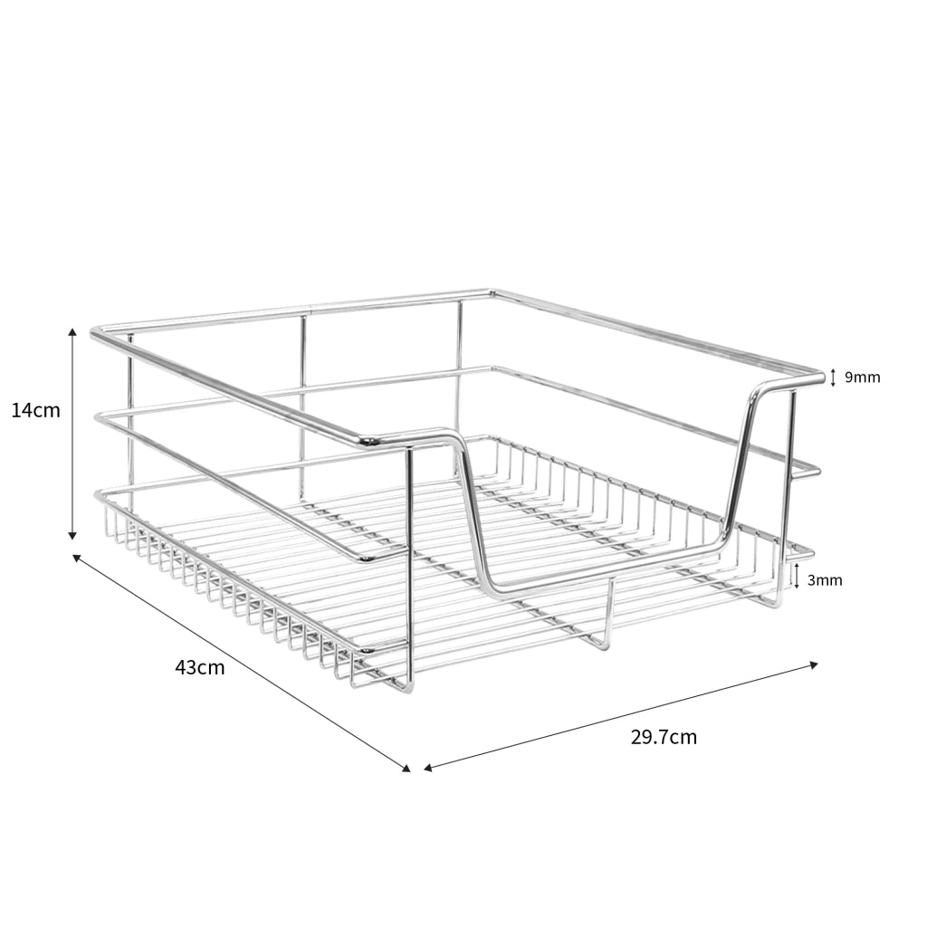 Tirare Fuori Cestini in Acciaio da Cucina Cestelli Organizzazione Credenza da 40cm