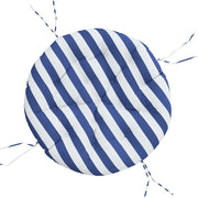 Cuscino Rotondo Righe Blu Bianche ? 100x11 cm in Tessuto Oxford