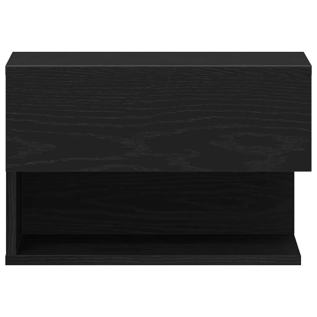 Armadio da Notte con cassetto 2 pcs Rovere Nero 46 x 30 x 30 cm 862735