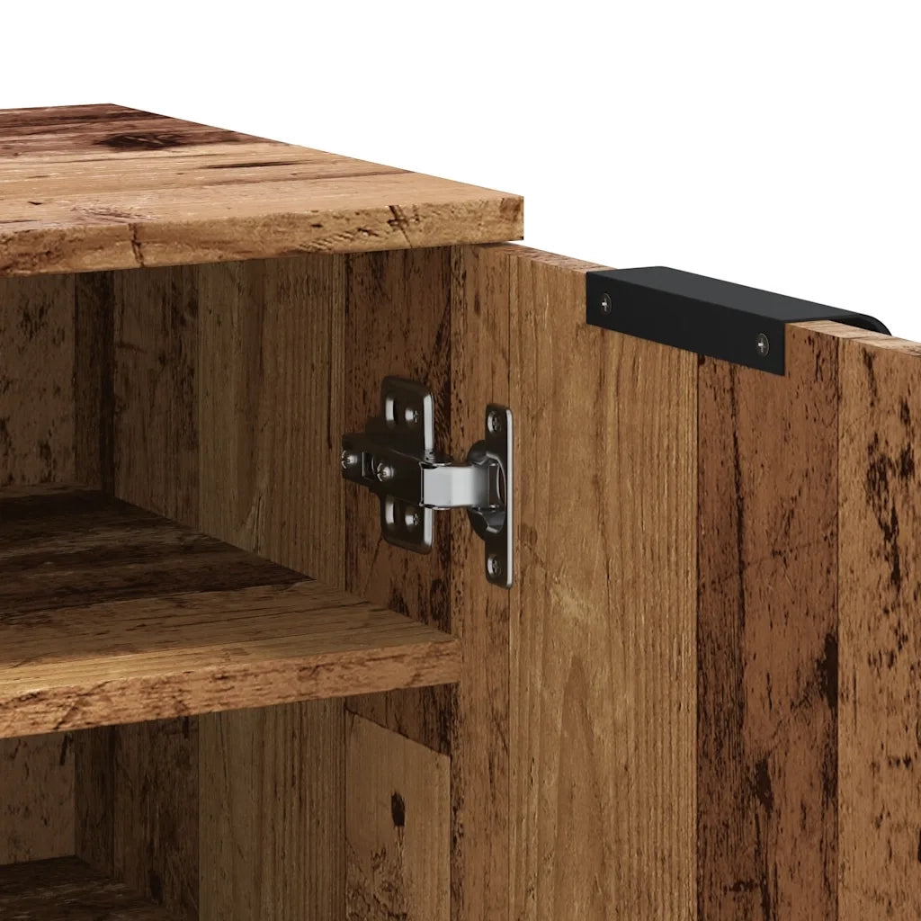 vidaXL Scarpiera Legno Antico 29,5x35x100,5 cm in Truciolato