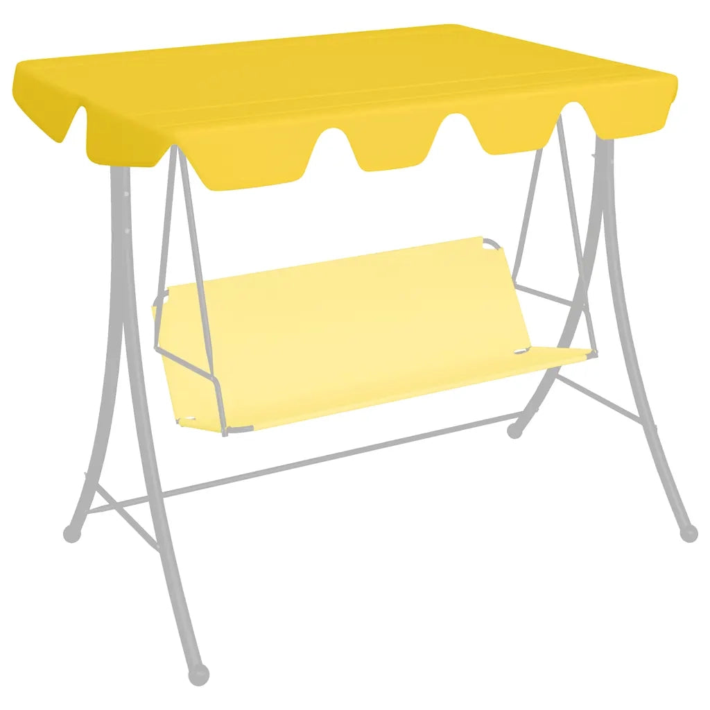 Baldacchino per Dondolo Giardino Giallo 150/130x105/70 cm CFW4196790