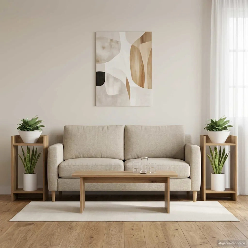 Supporto per piante 2 pcs Rovere Artigianale 30 x 30 x 60 cm 899609