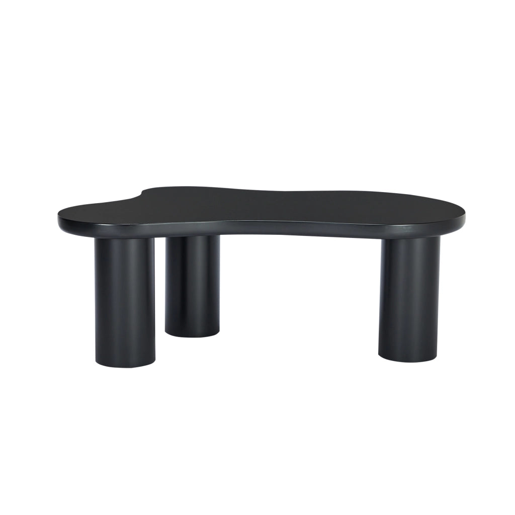 TAVOLINO da caffè a forma di nuvola 107x66 cm MDF nero