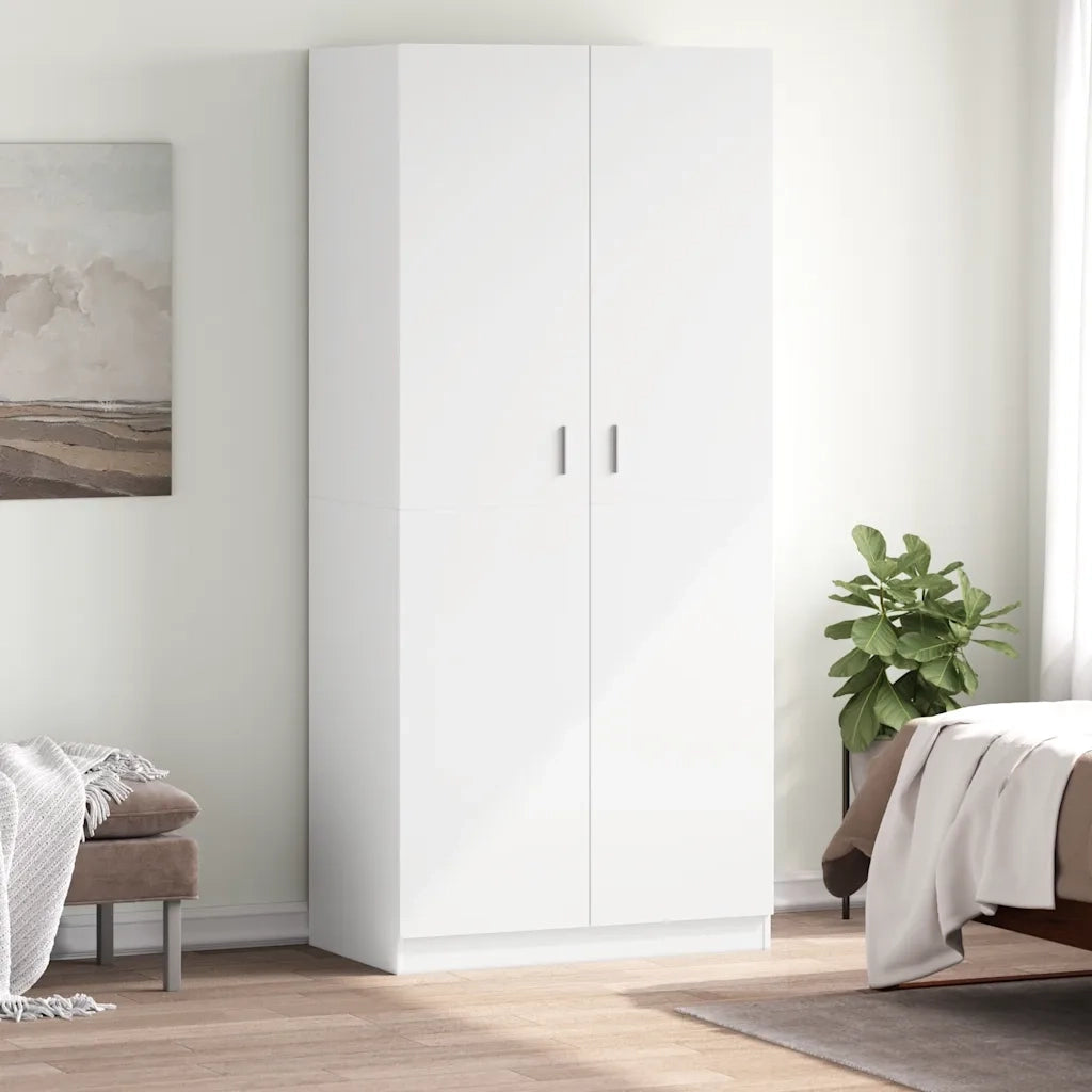 Armadio Bianco 90x52x200 cm in Legno Multistrato CFW8467769