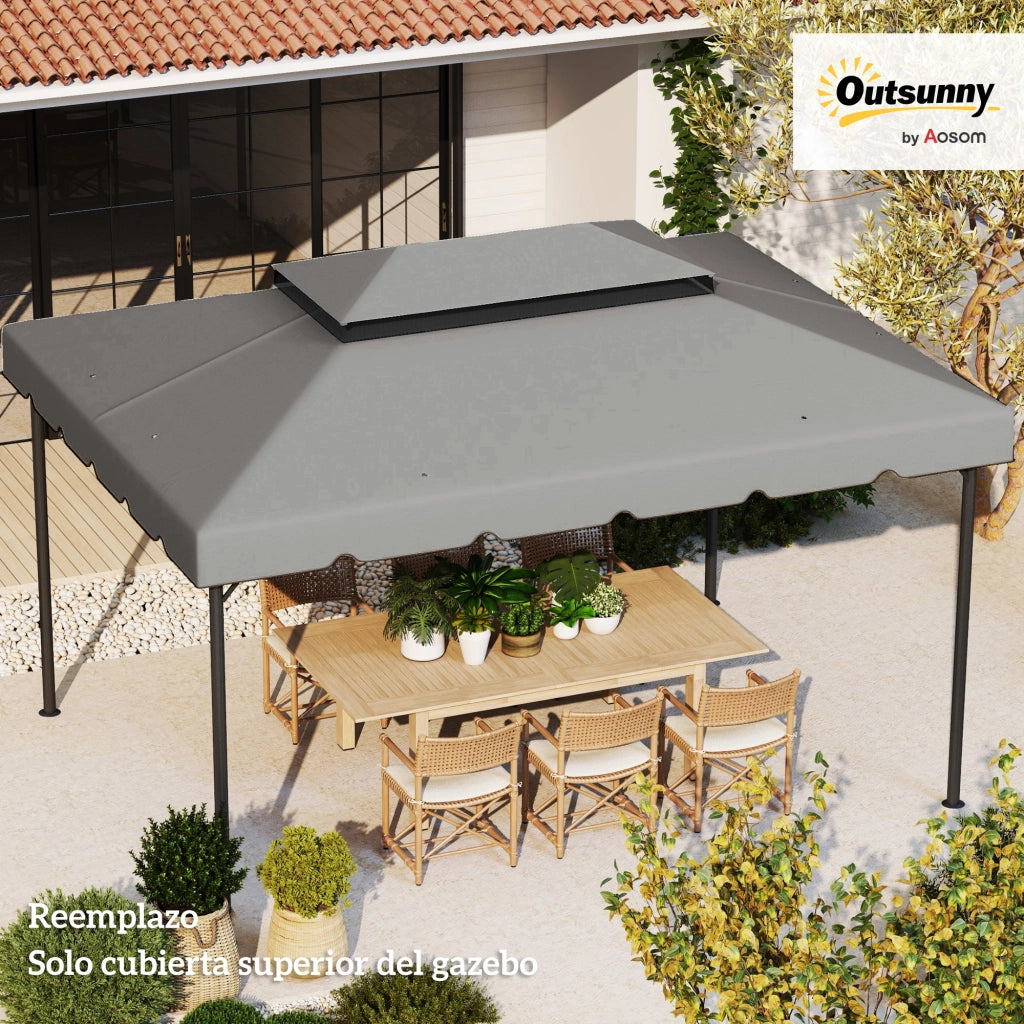Toldo da giardino ¨C zephmum ¨C 4x3 m grigio chiaro