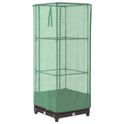 Fioriere | Cassetta per fiori | Letto Rialzato con Copertura Serra Effetto Rattan 40x40x123 cm