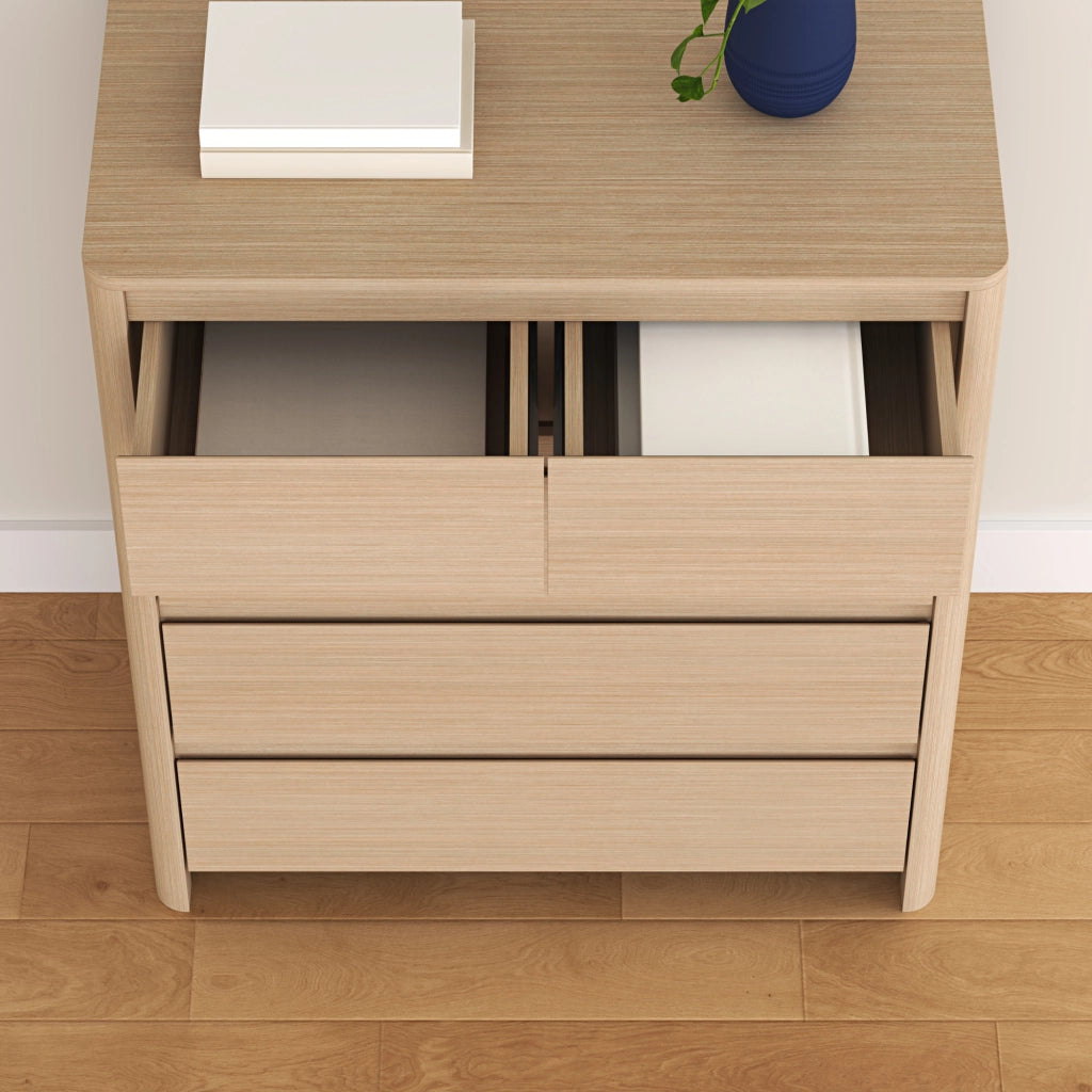 Cassettiera Takranmaa Comò con 5 Cassetti 79 x 30 x 90 cm - Effetto Rovere [en.casa]
