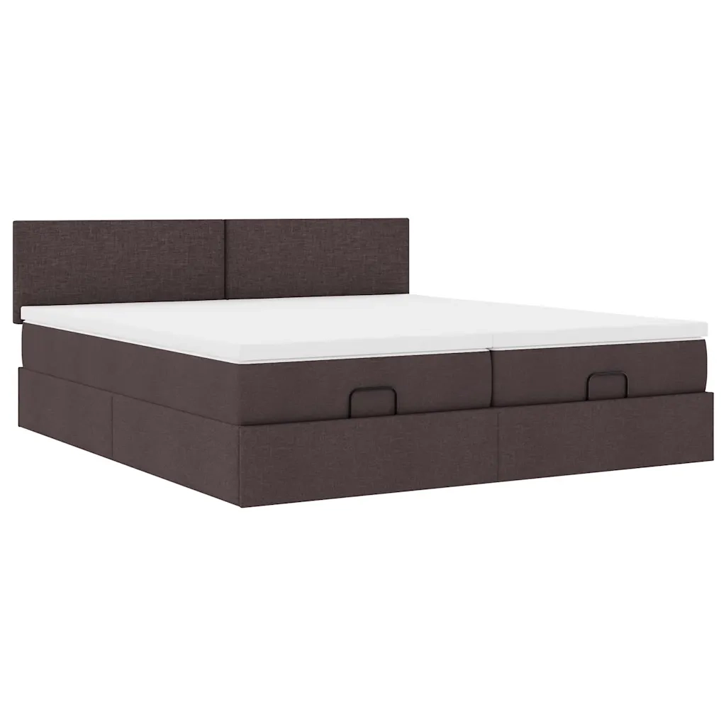 Struttura Letto Pouf con Materassi 180x200 cm in Tessuto 3311976