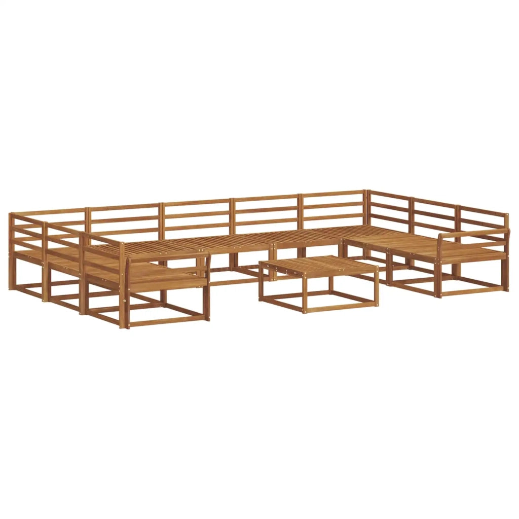 Set di divani da esterno 10 pcs Naturale