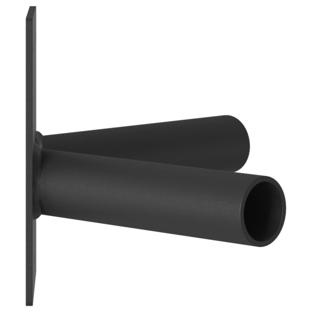 Supporto per Bandiera  per 2 Bandierine da Muro in Acciaio Nero