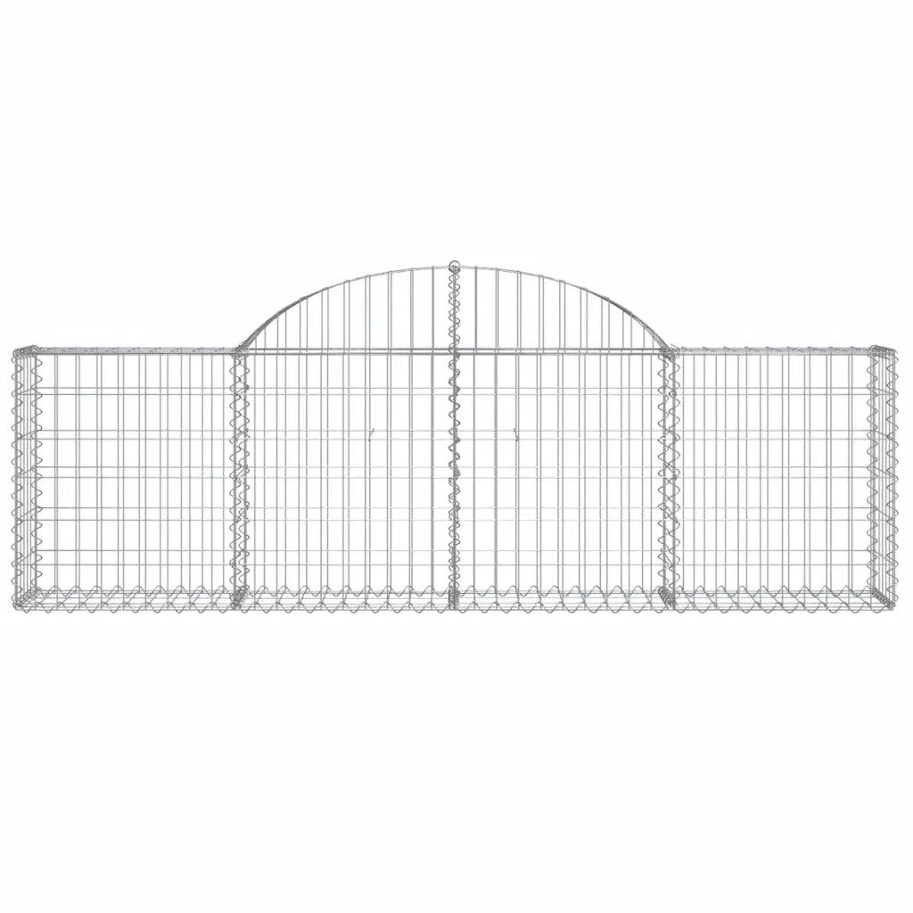 Cesti Gabbioni ad Arco 13 pz 200x30x60/80 cm Ferro Zincato 3146079