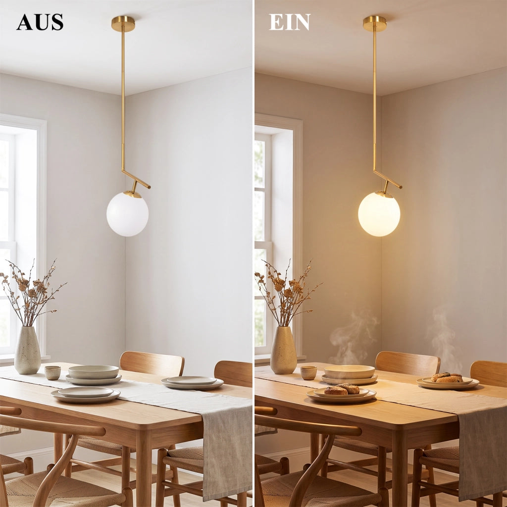 ZMH Lampada a Sospensione 1 Luce Vetro G9 Moderna per Camera Soggiorno senza lampadine