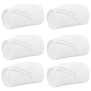 Coperte da Pile 6 pz Bianco 240 x 270 cm Panno