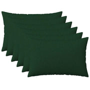 Federa 6 pz HEERLEN Verde Scuro 50 x 70 cm Tessuto 911228